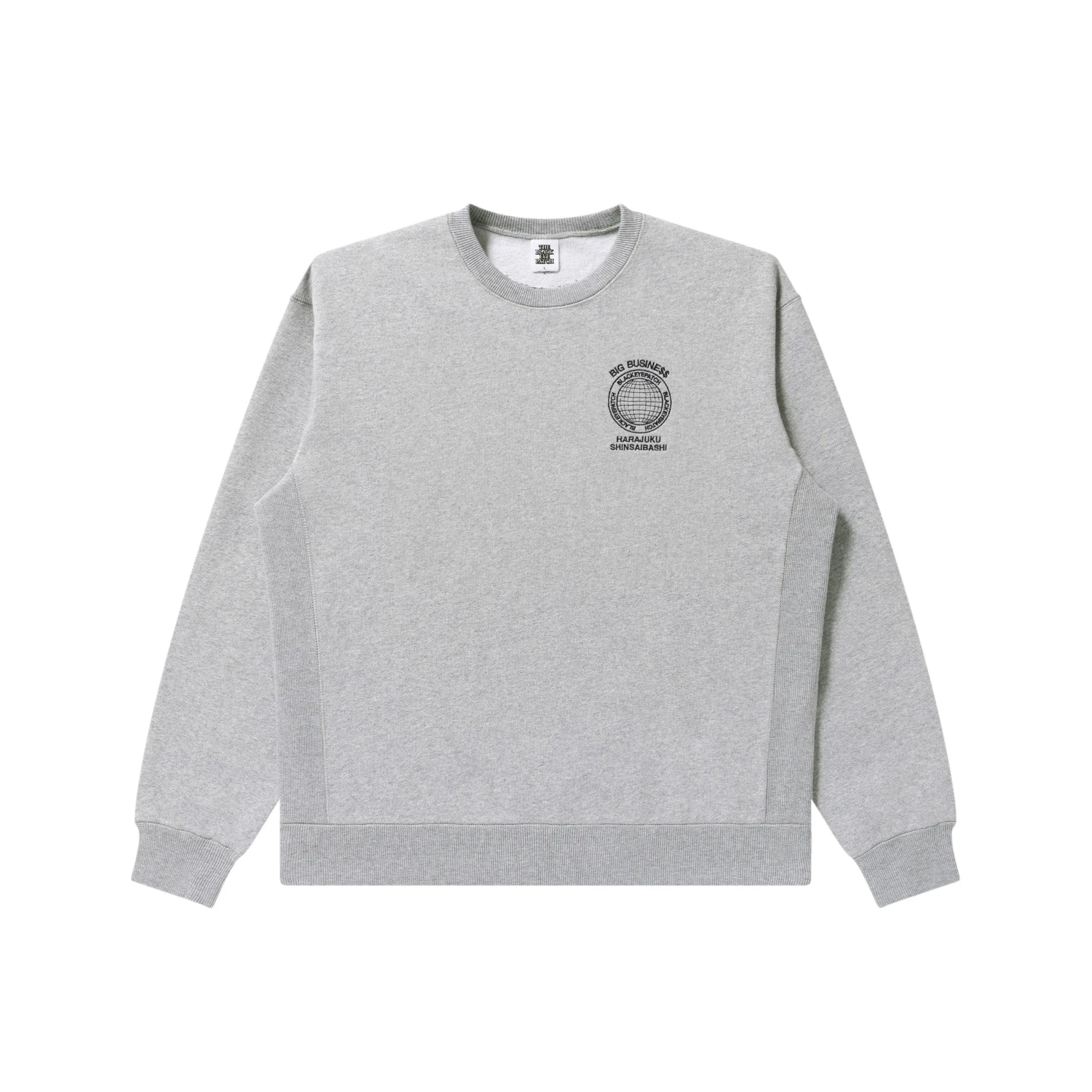 Fitted Shape Limited Edition BIG BUSINESS FLAGSHIPS CREW SWEAT HEATHER GRAY