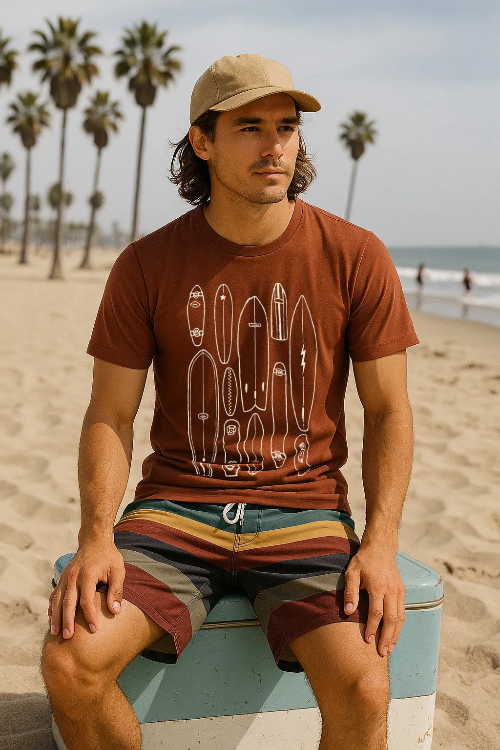 Boards Tee-Rust Polka Dot Pattern