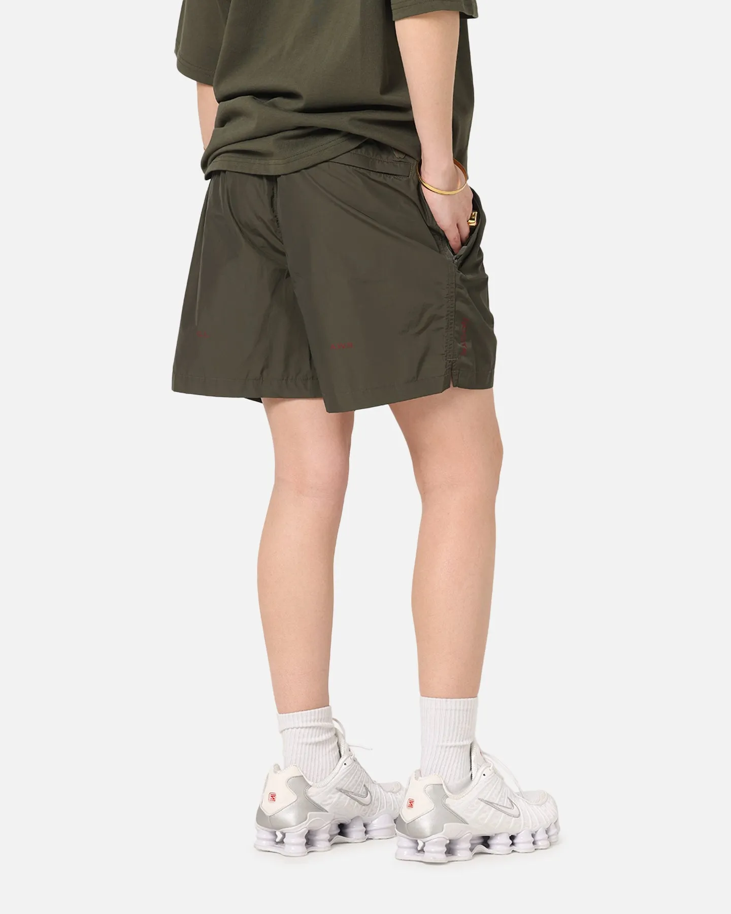 Nike Nocta Cardinal Nylon Shorts Khaki khaki shorts Bootcut style