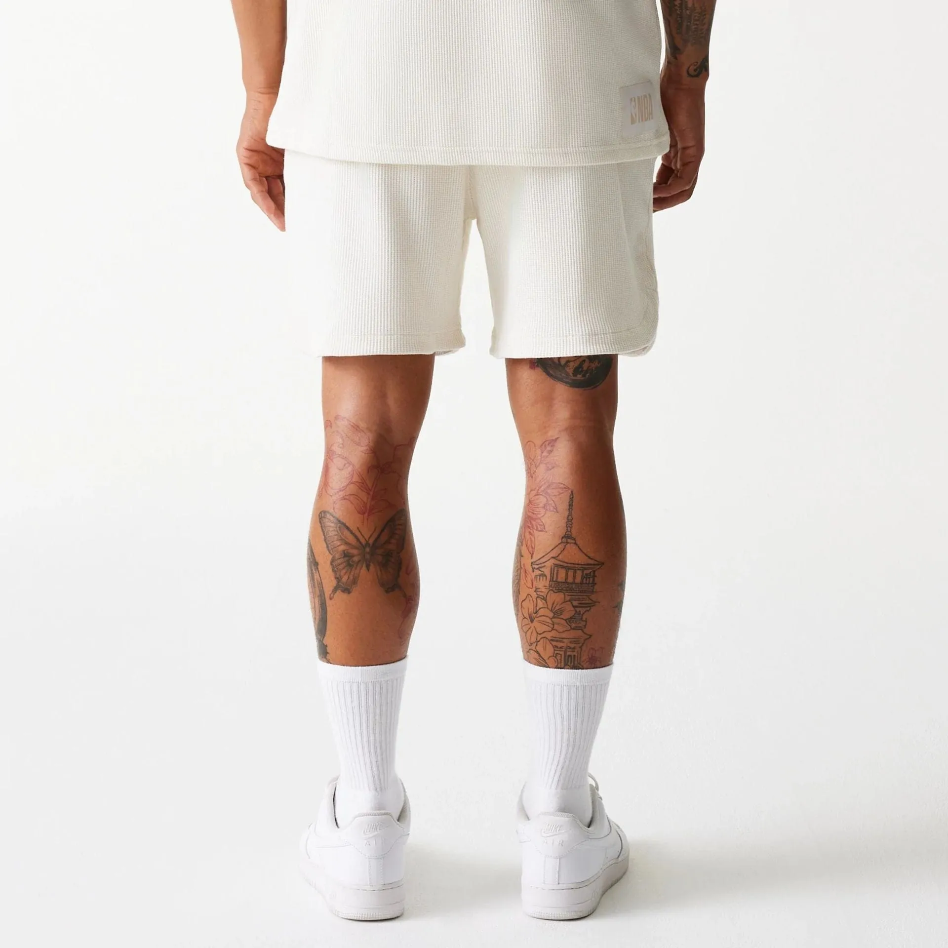 Boston Celtics NBA Waffle Open White Shorts Stay Cool