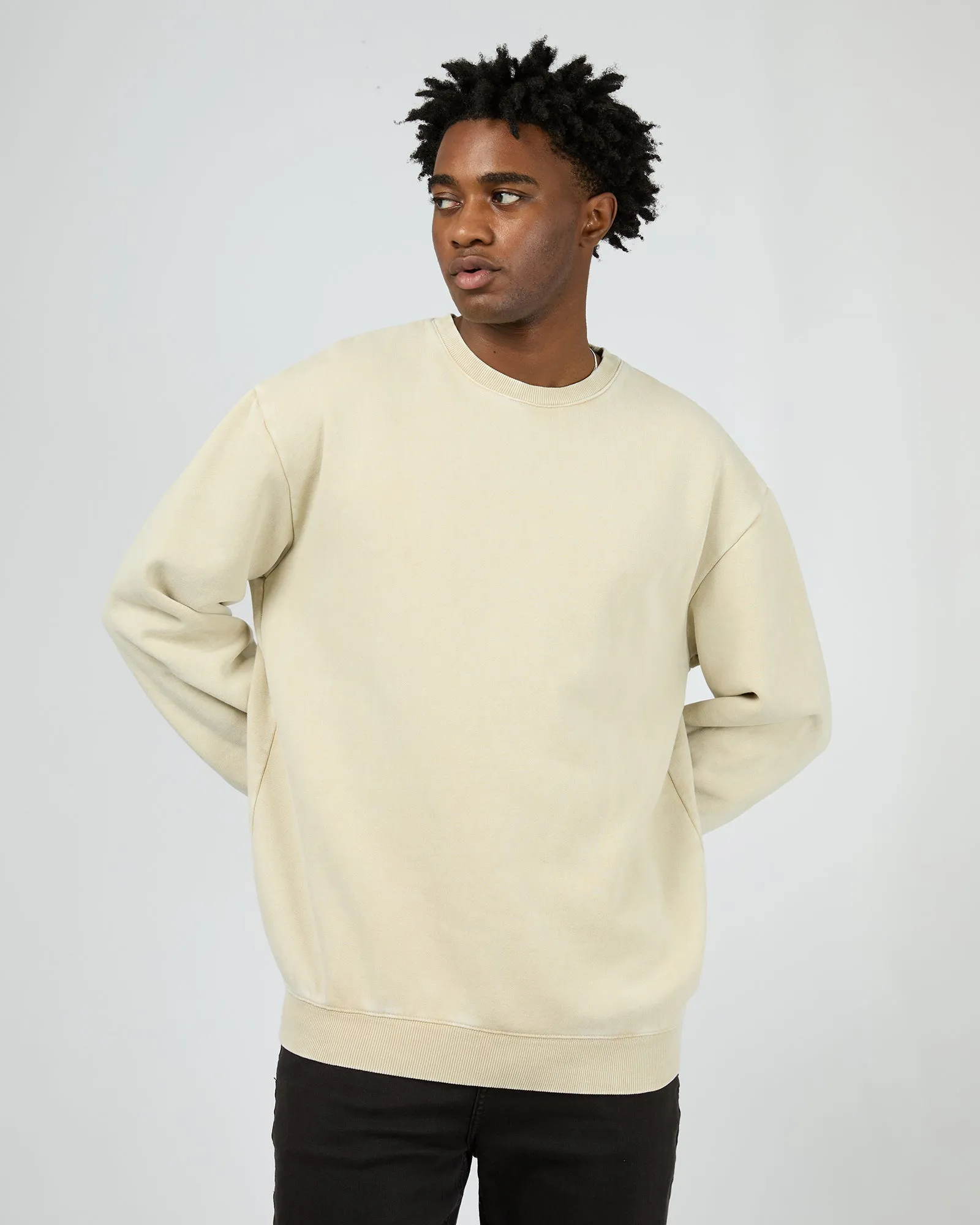 Youth Style Box Crew Chalk