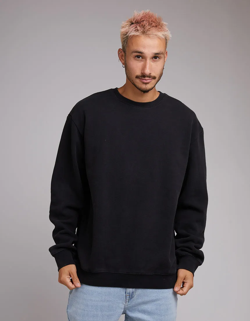 side pocket Box Crew Washed Black