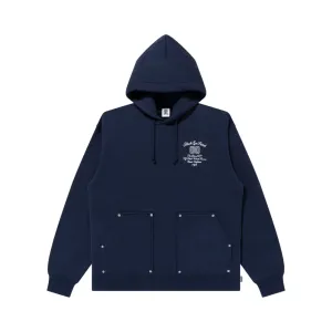 BRAND STATEMENT DOUBLE POCKET HOODIE NAVY Tailored Fit Casual