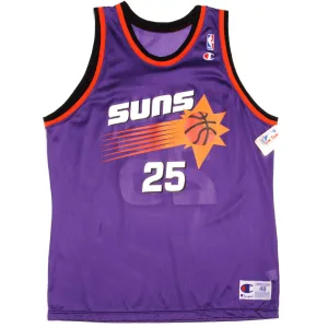 VINTAGE CHAMPION NBA PHOENIX SUNS Miller #25 JERSEY 1990s SIZE 48 MADE IN USA DEADSTOCK Hybrid Ply Construction