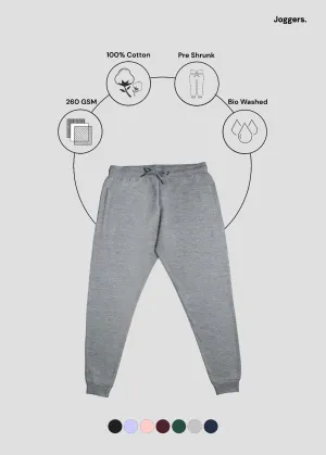 Easy Stretch Fit Dynamic Flex Panels Grey Melange Joggers | UJ29