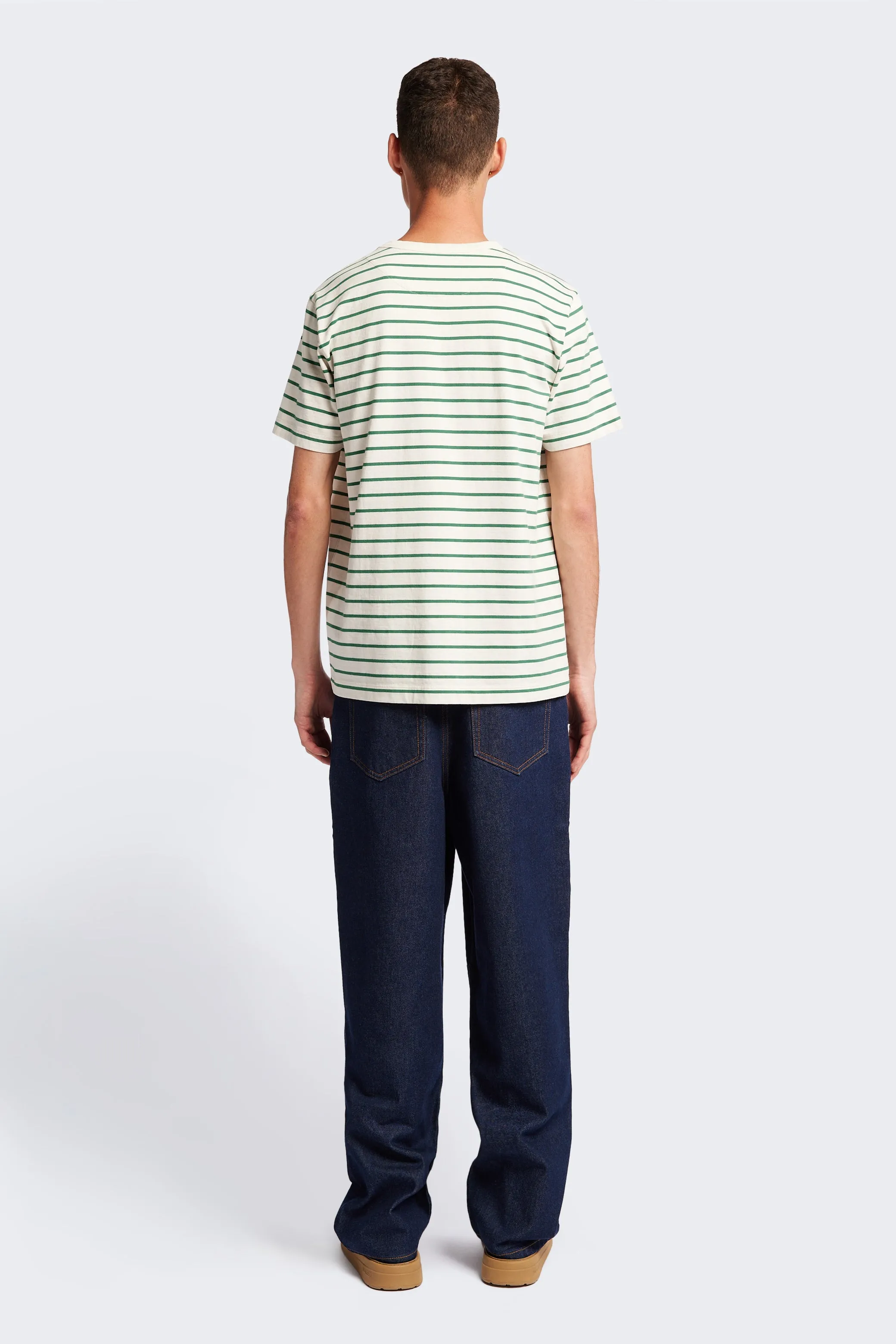 Structured silhouette Radius T-Shirt Green Stripe