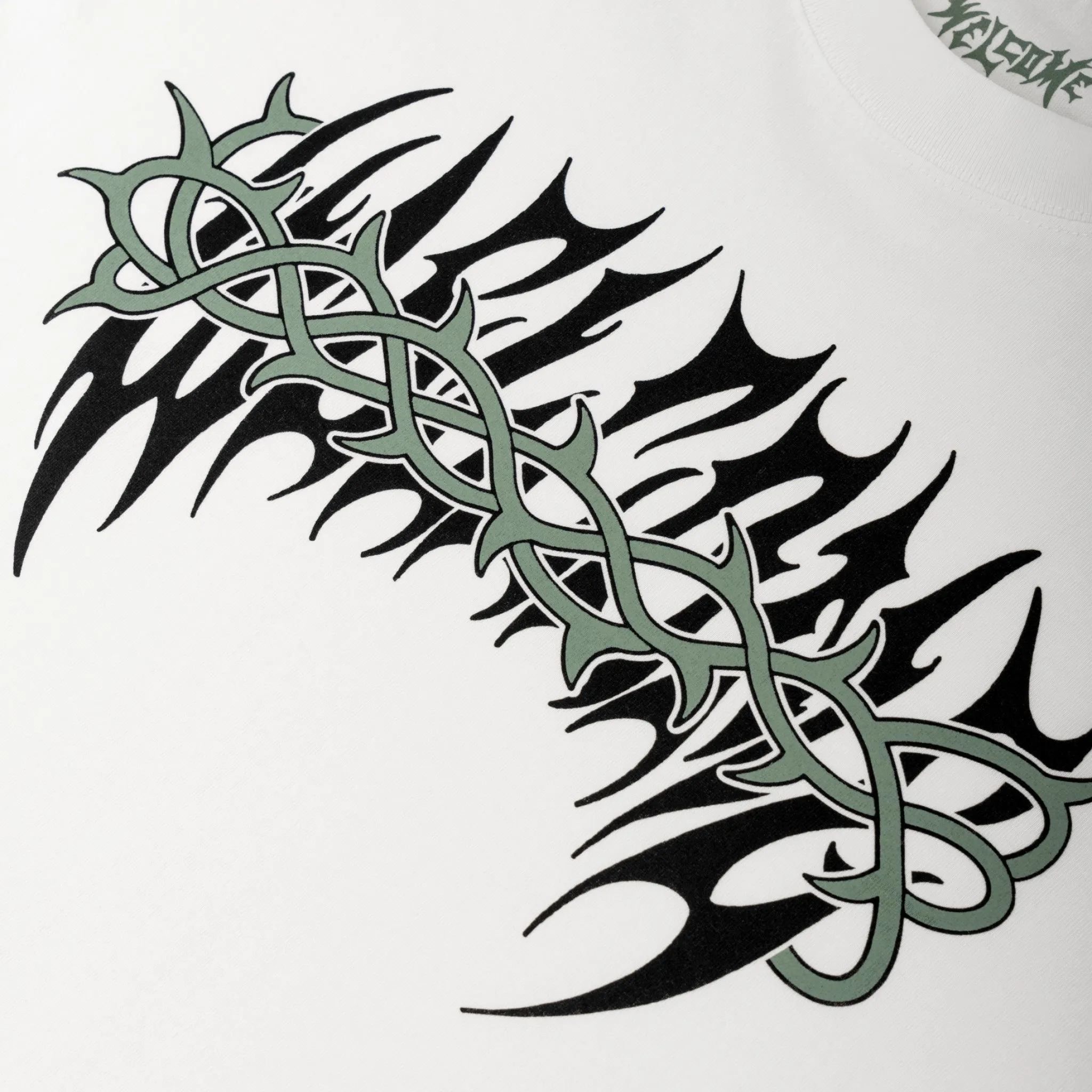 Brier Printed Boxy Garment-Dyed Tee - White in demand Sporty Vibe