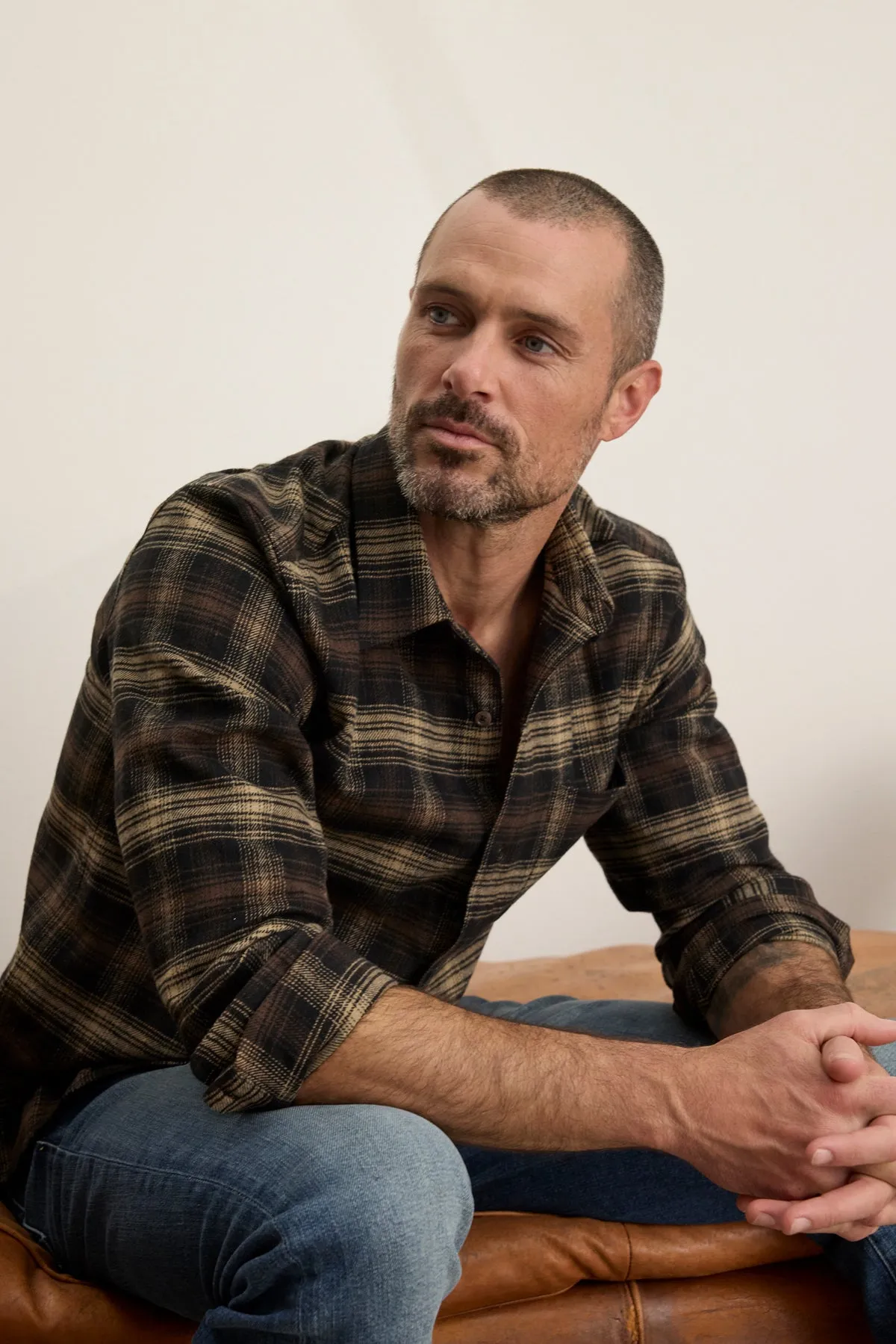 BRYANT BUTTON-UP SHIRT Smooth Cotton Blend Breathable Cotton