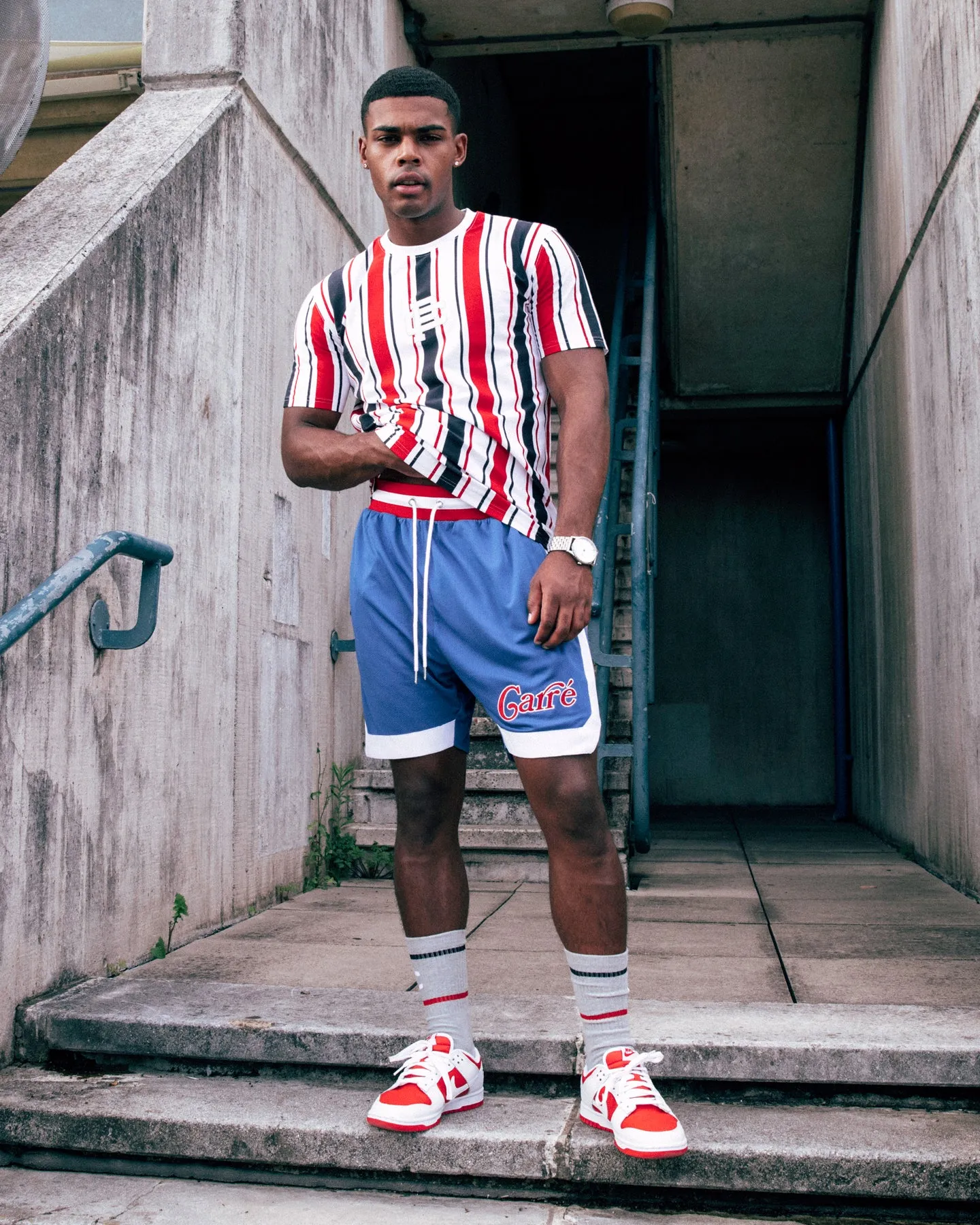 Wind Resistant Material Animal Print Carre Volle Ball Short Blue