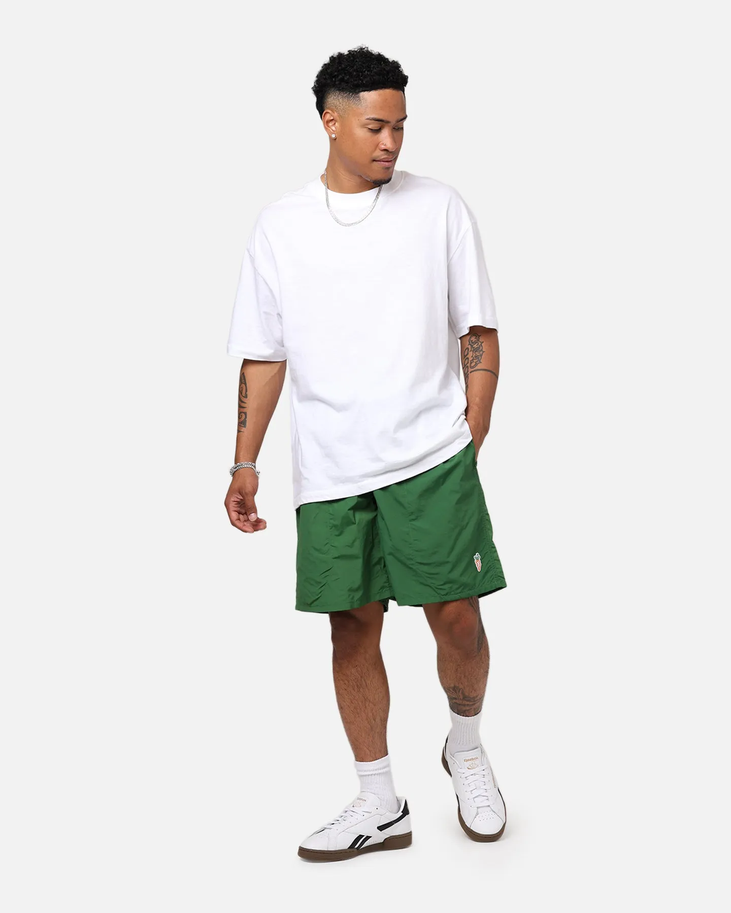 Non Irritating Tags Tear Resistant Panels Carrots By Anwar Stem Nylon Shorts Forest