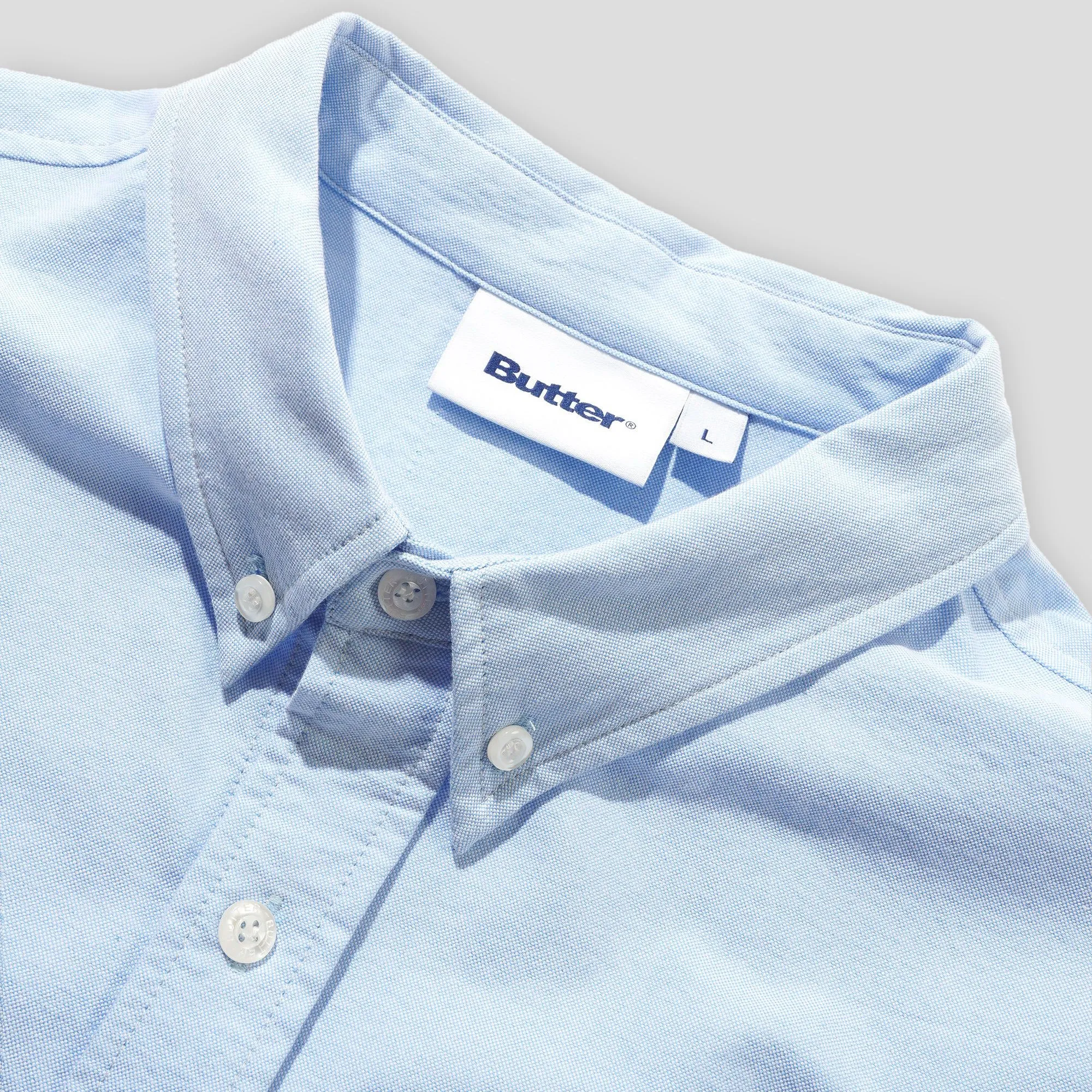 Butter Goods Spike Oxford Shirt - Blue Chic Option High-End Fabric