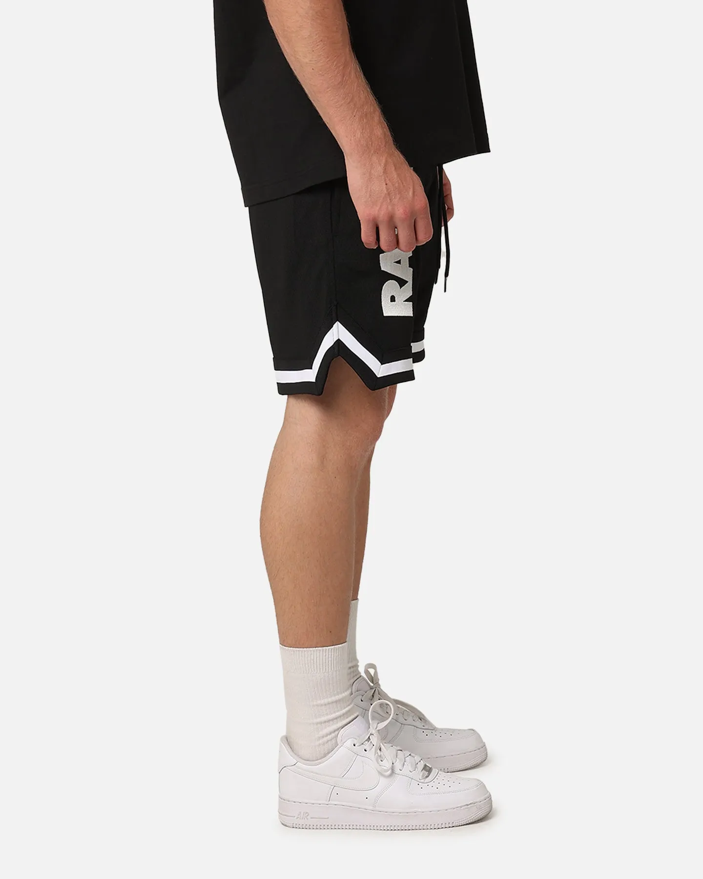 New Era Las Vegas Raiders Mesh Glow Shorts Black Contoured Cuff Design Movement Flex