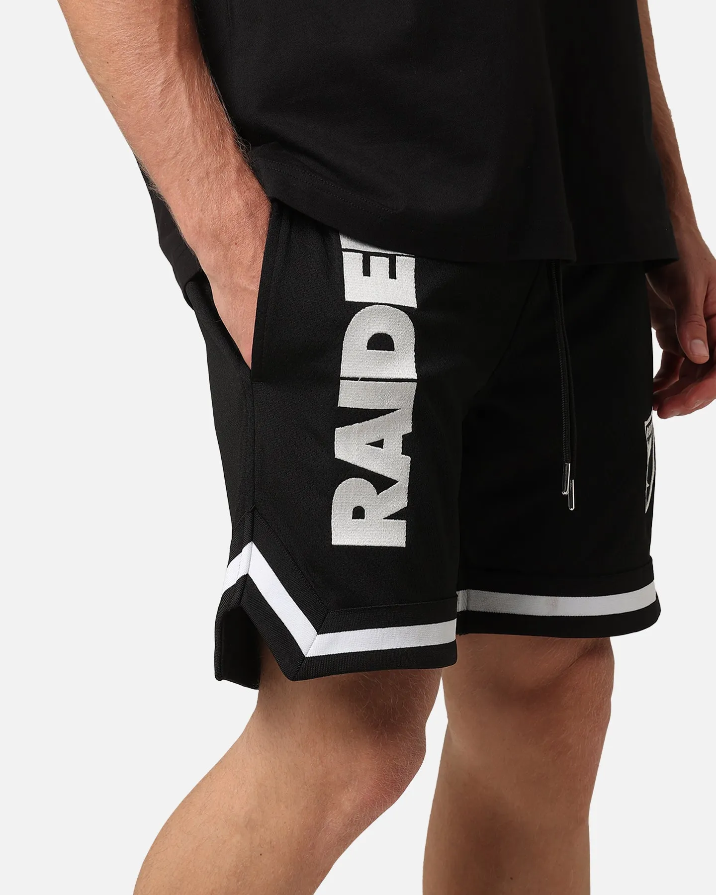 New Era Las Vegas Raiders Mesh Glow Shorts Black HighBackRise