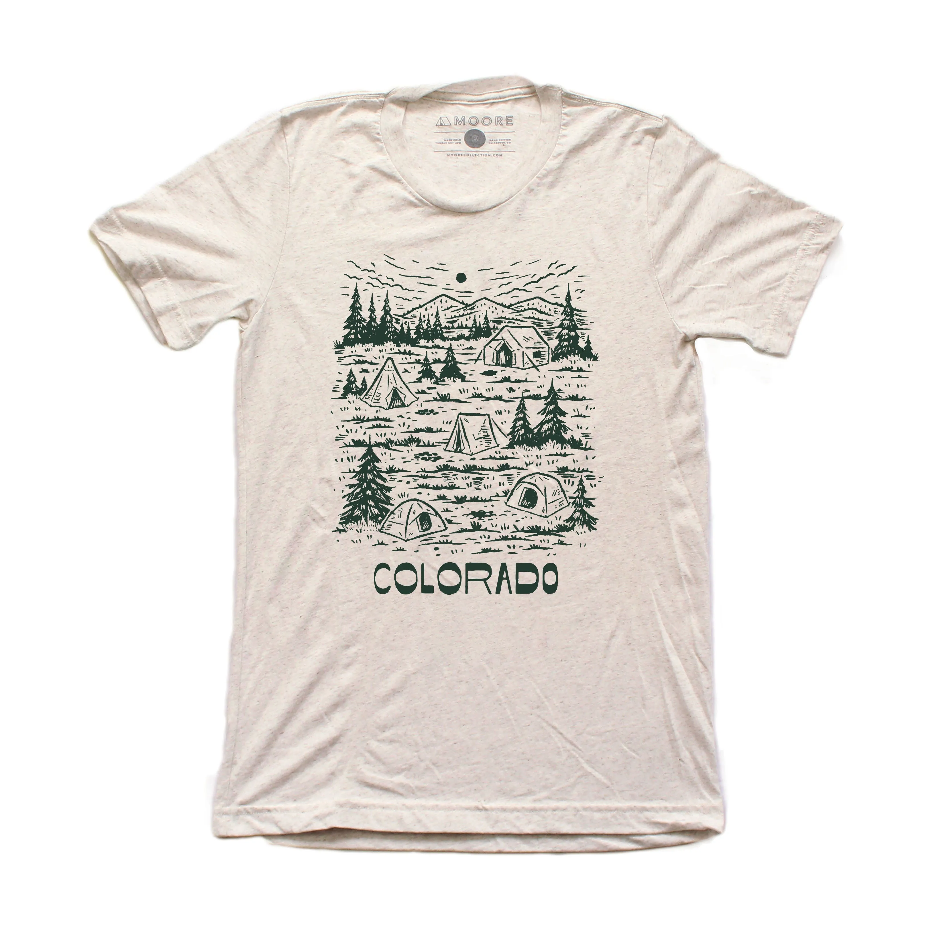 SkinFriendlyFibers Camp Colorado Tee-Oatmeal