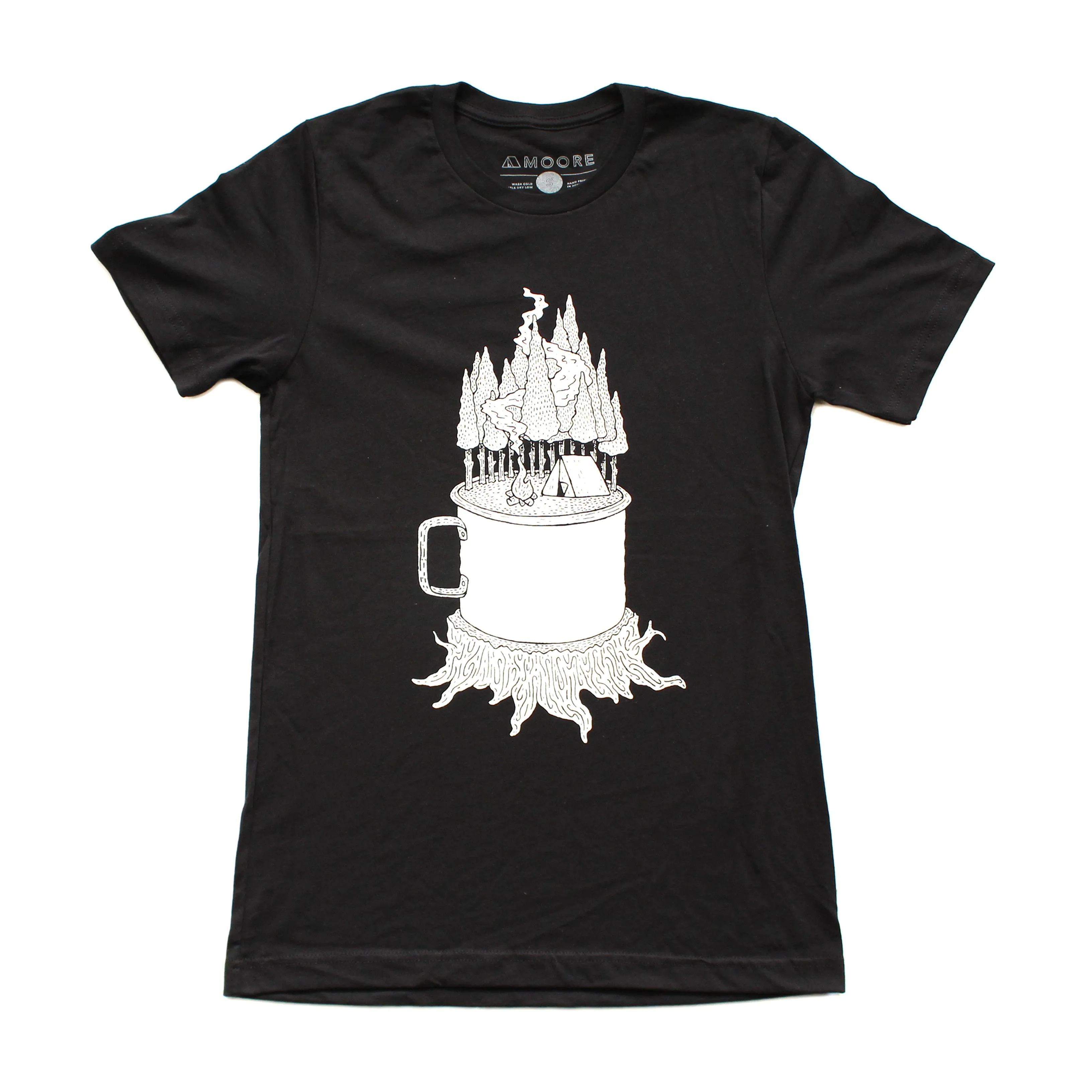 Camping Cup Tee Longline Hemline