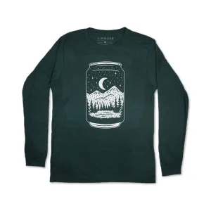 Cozy Stretch Fit Chilly Day Style Can Long Sleeve Tee-Emerald