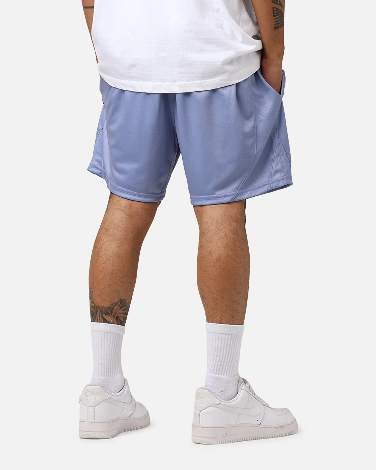 Move Friendly Cross Ventilation Channels Carr?? C-Star Mesh Basketball Shorts Purple