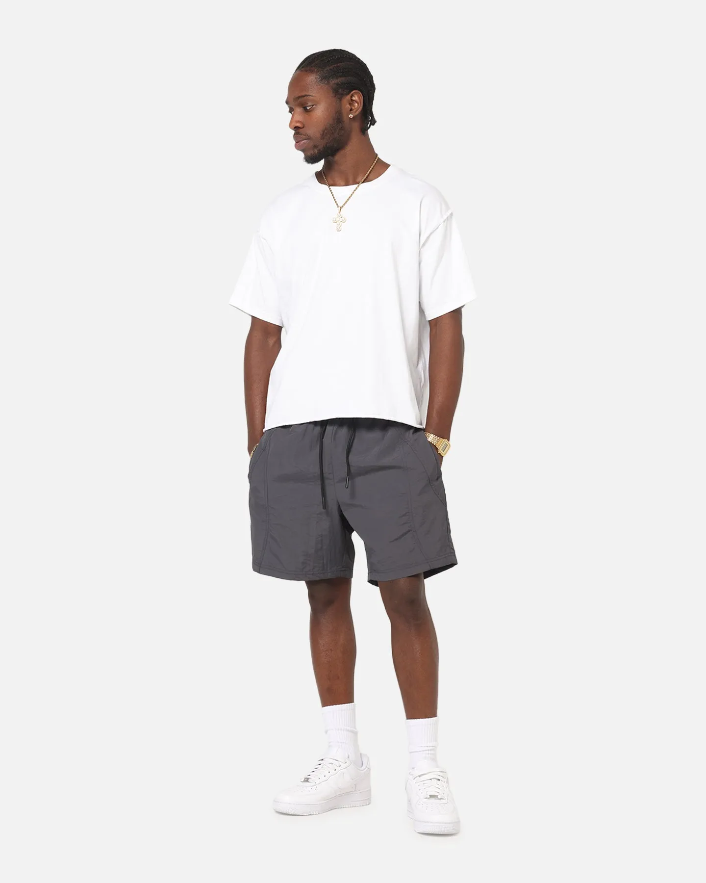 Carre Panelled Nylon Shorts Black polo shirt
