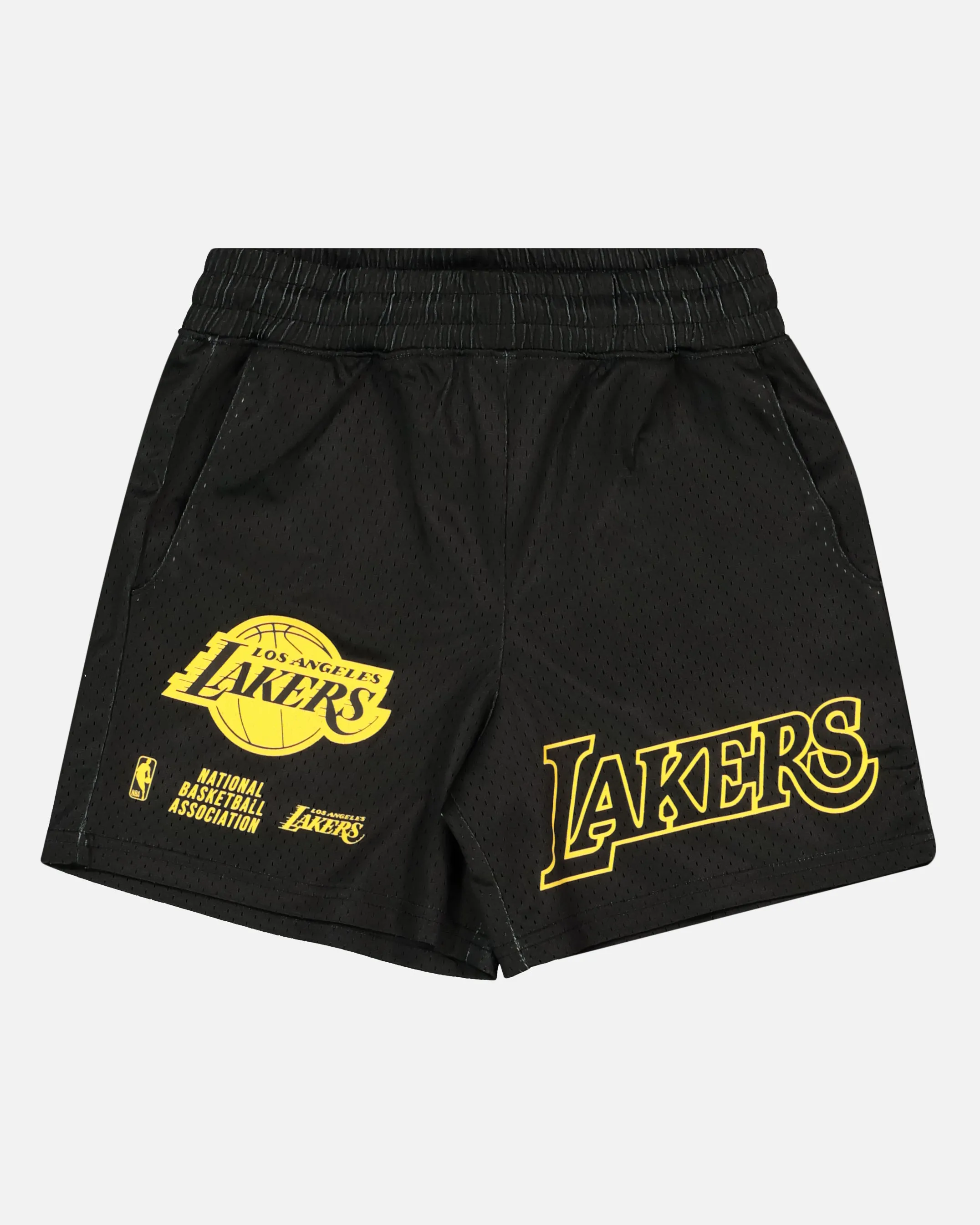 NBA Kids' Los Angeles Lakers Duncan Mesh Shorts Black garden party wear Stretchable Waist