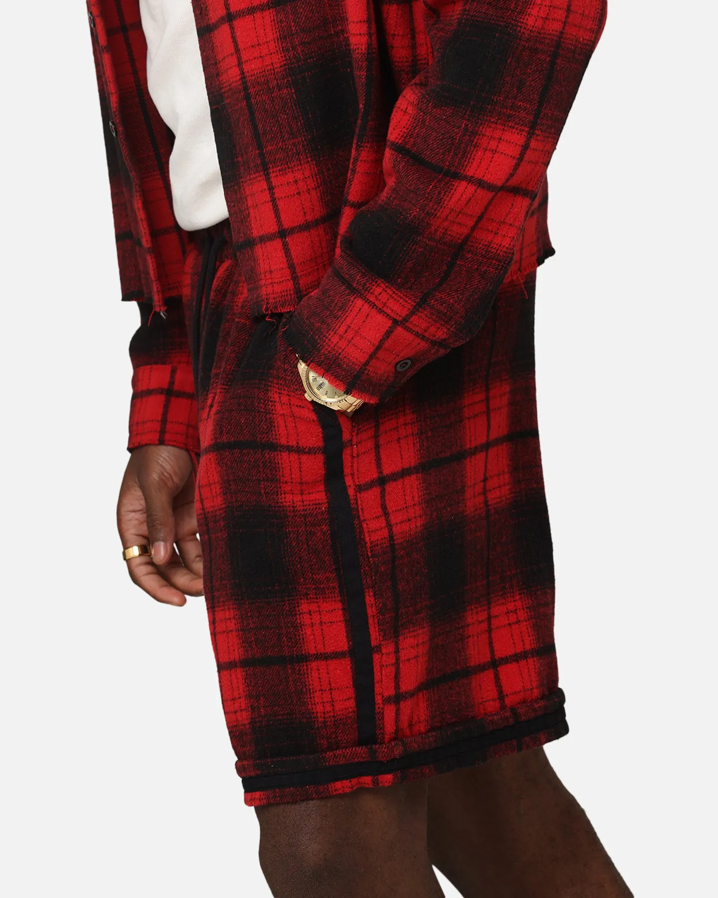 XXIII Plaid Ball Shorts Red Board shorts Relaxed Waist