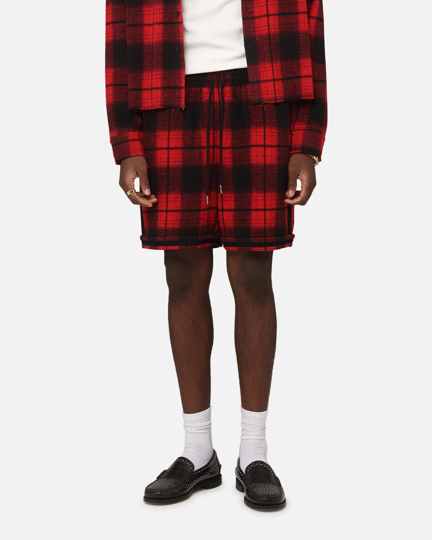 Shock Dispersing Architecture XXIII Plaid Ball Shorts Red