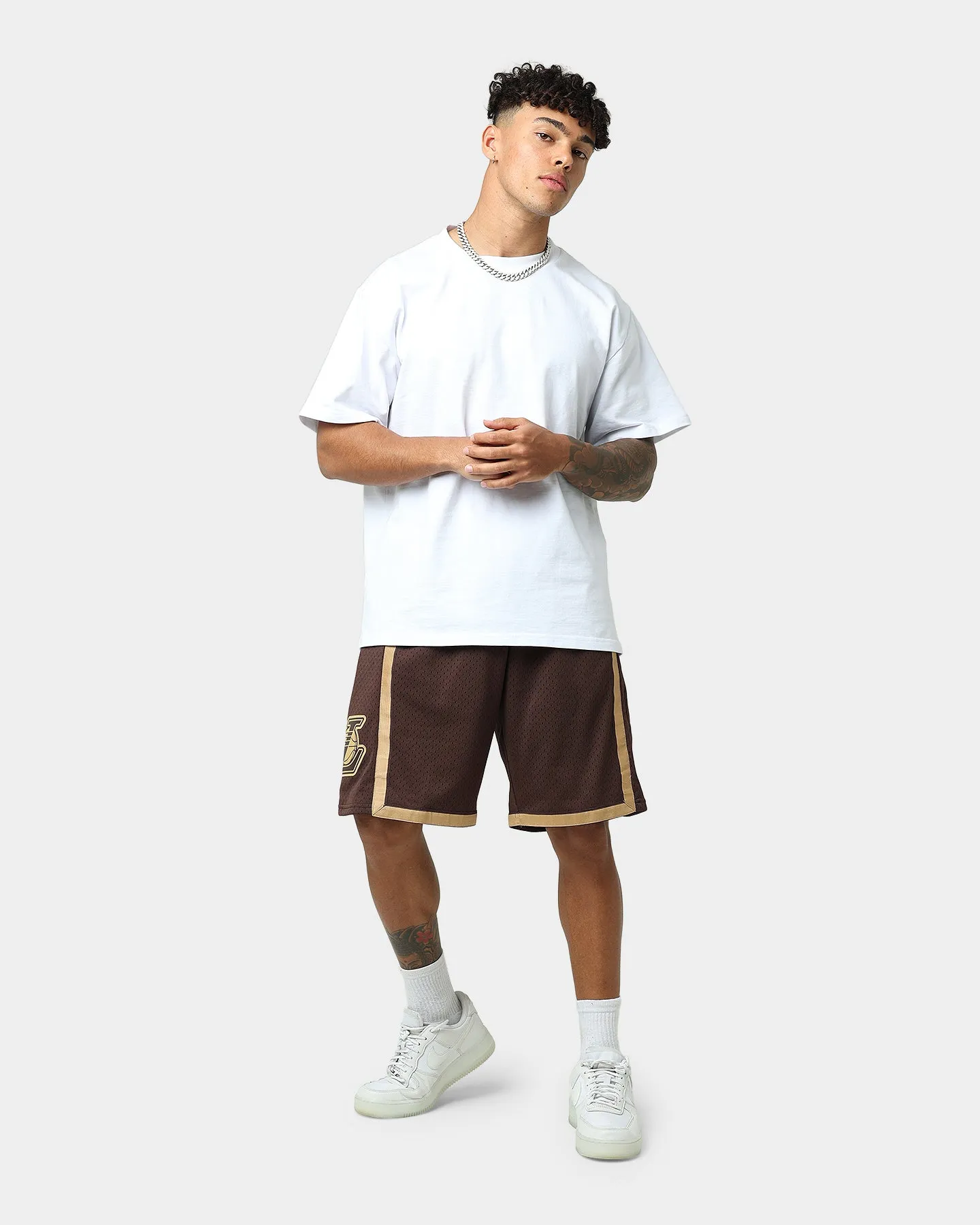 Mitchell & Ness Los Angeles Lakers Lux Brown Swingman Shorts Baroque Brown Relaxed Vibe