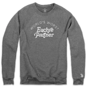 Modern EUCHRE - WORLD'S WORST PARTNER FLEECE SWEATSHIRT (UNISEX)