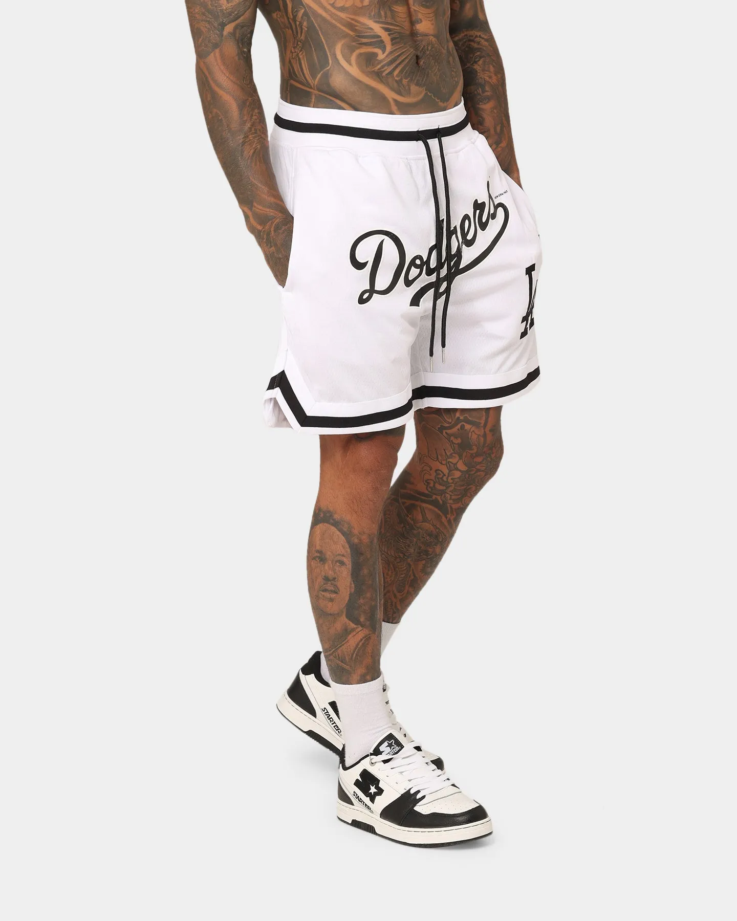 New Era Los Angeles Dodgers Mesh Shorts White Minimal Fit
