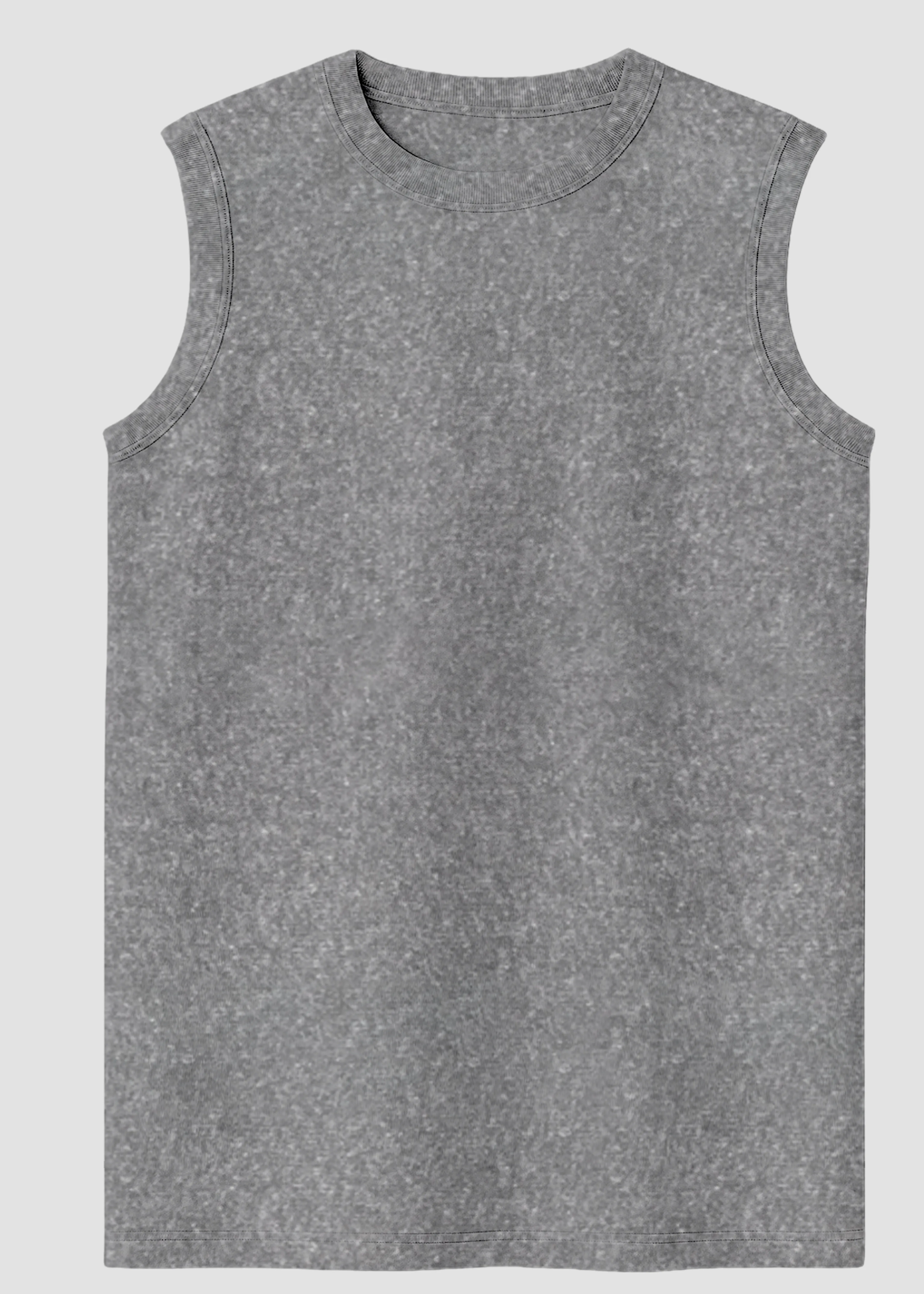 Simple yet stylish Charcoal Melange Men's Sleeveless T-Shirt | MS36