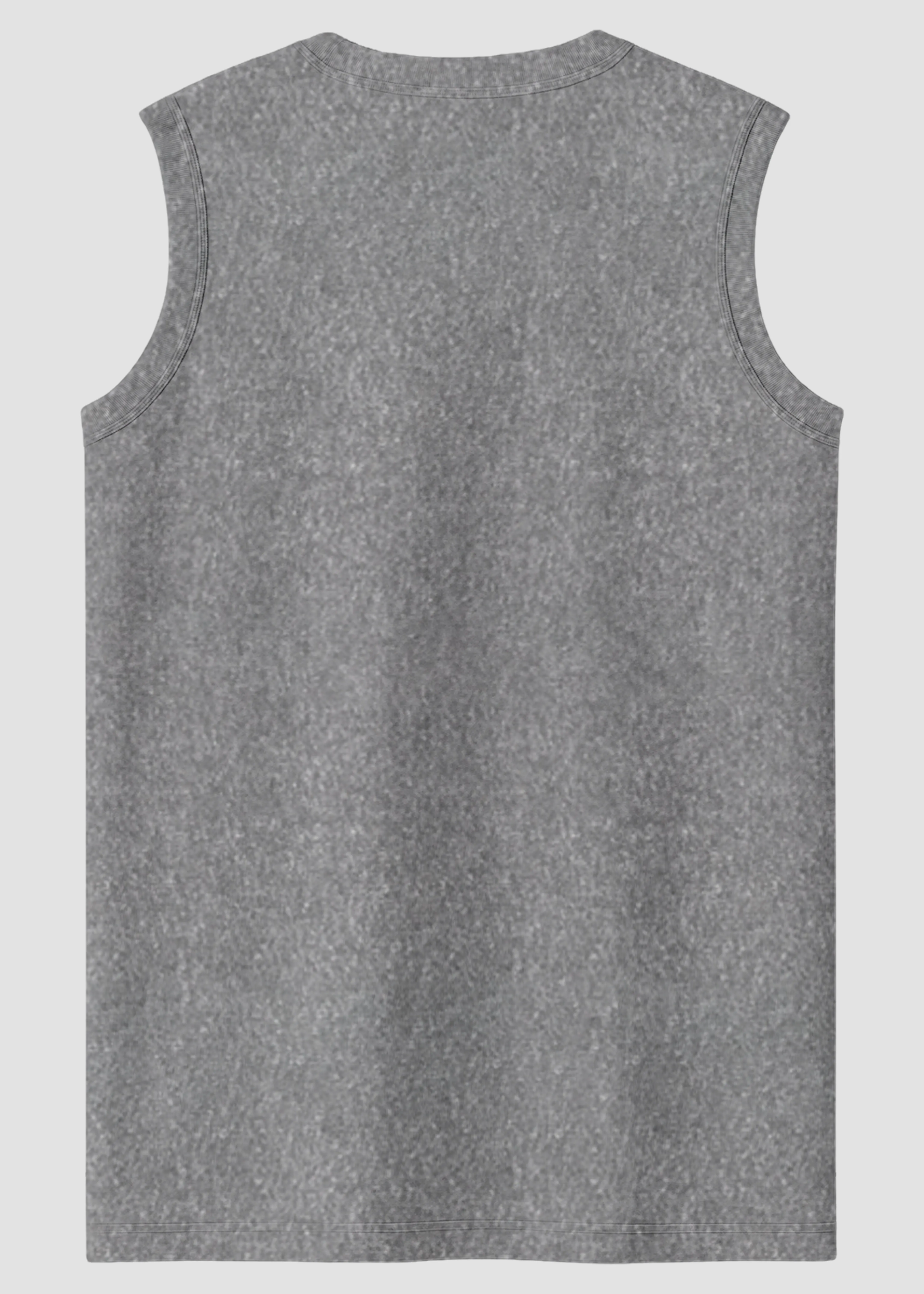 Charcoal Melange Men's Sleeveless T-Shirt | MS36 Cool and Relaxed