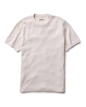 AllDay Comfort Slim fit clothing The Organic Cotton Short Sleeve Crew in Vintage White Waffle