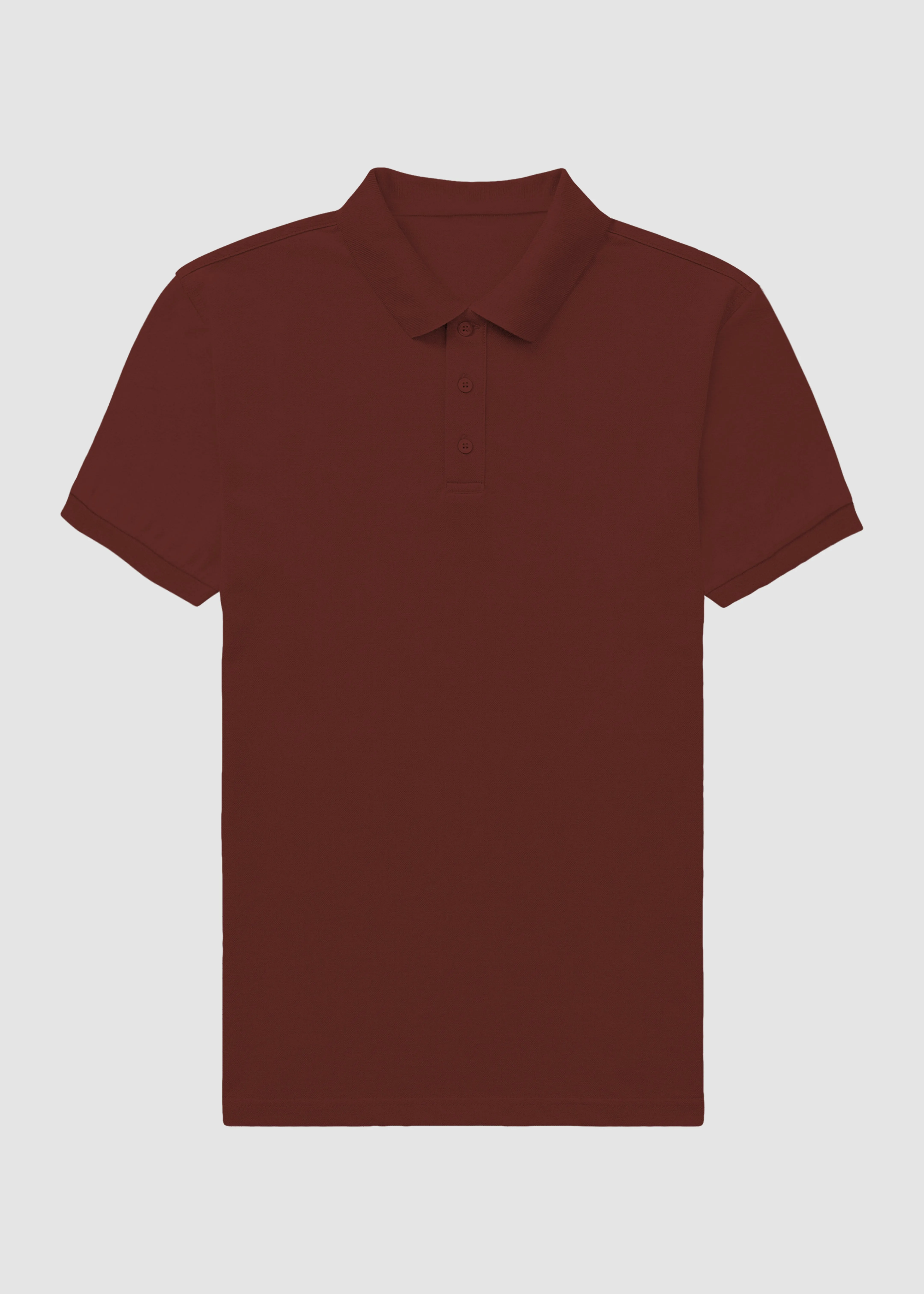 Brick Red Men's Polo | MP25 V-Neck