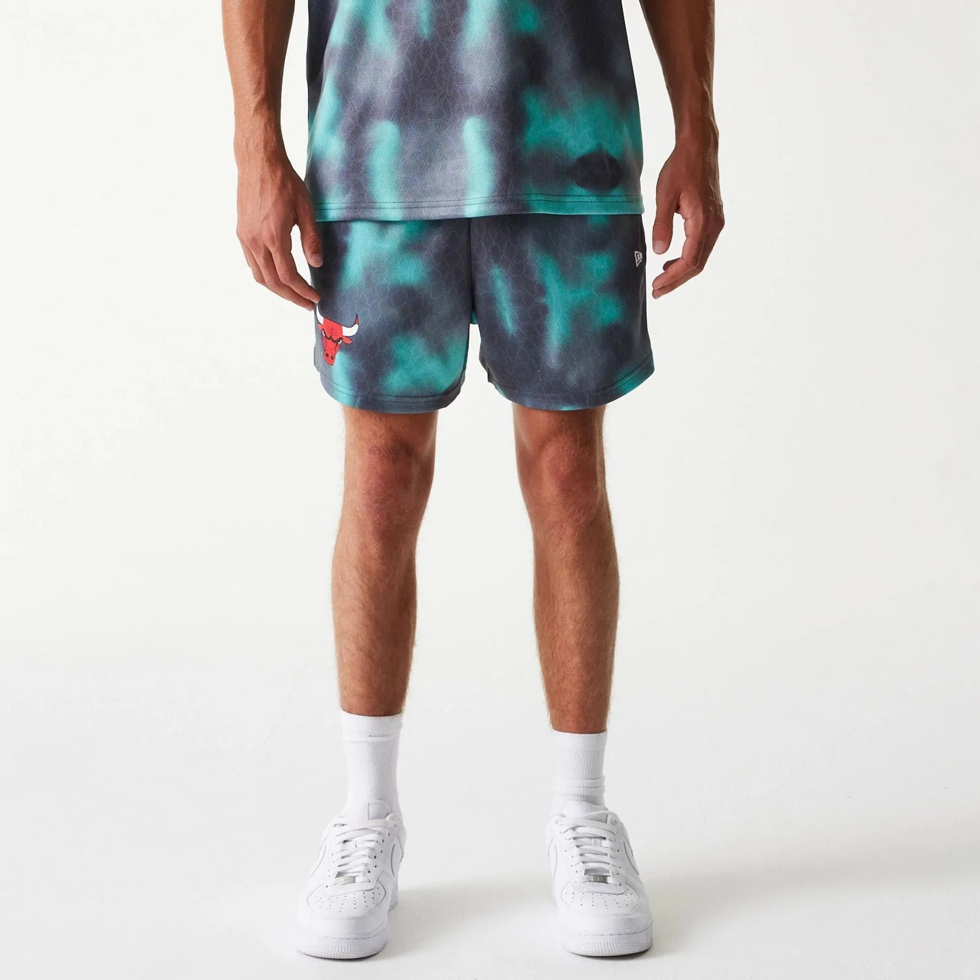 AntiStaticCoating All Purpose Wear Chicago Bulls NBA All Over Print Green Shorts