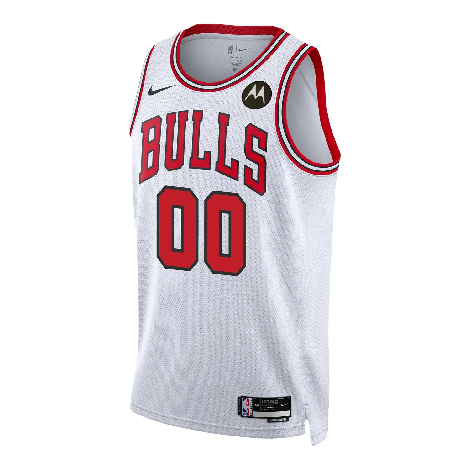 Double Layered Edging Breathable mesh lining Chicago Bulls Personalized Nike Association Swingman Jersey