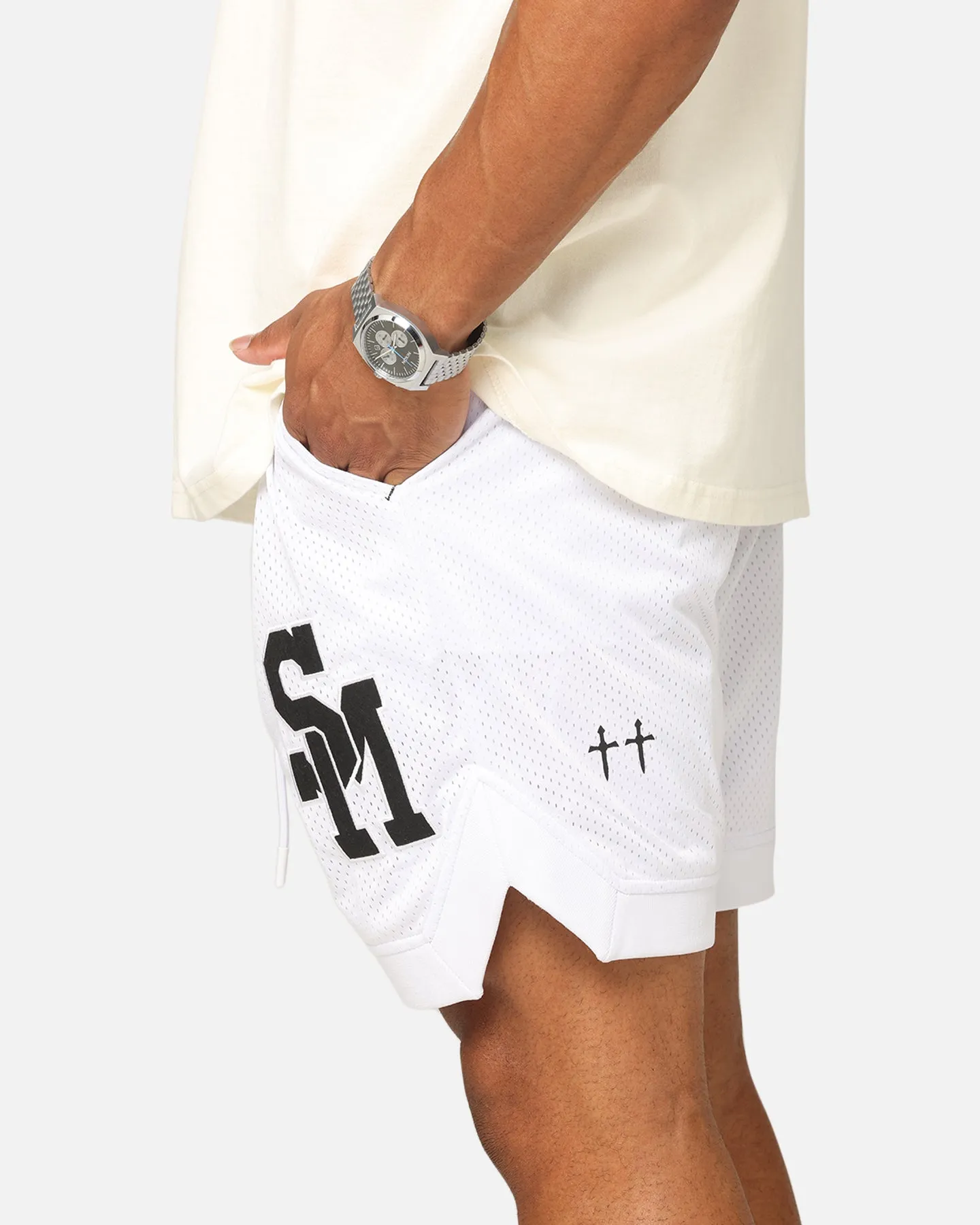 Saint Morta La Rambla Basketball Shorts White Sun Protection Quick Absorption