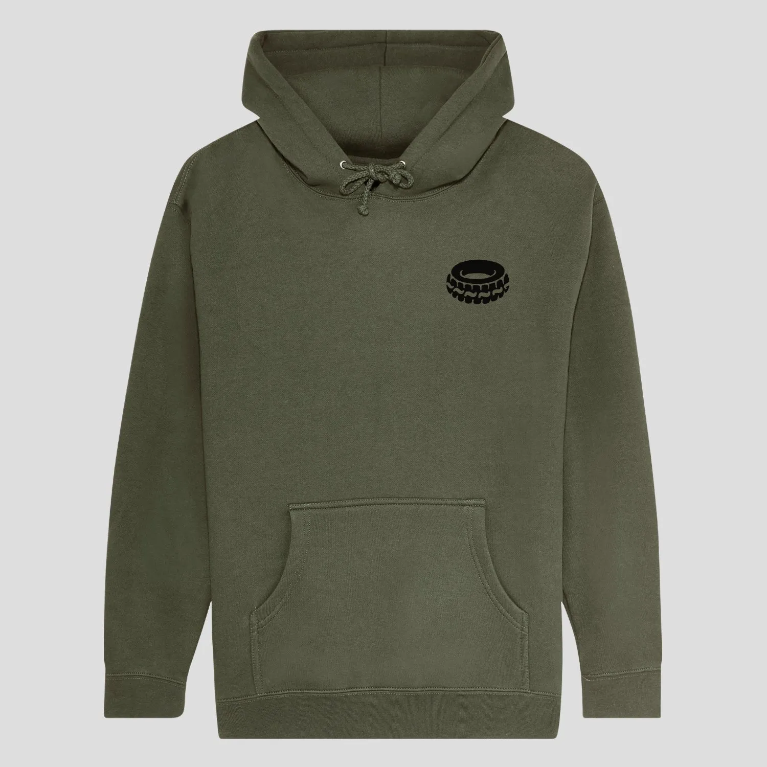 PASS~PORT "FLAT TYRE" HOOD ARMY GREEN Seasonal Collection Vintage Style