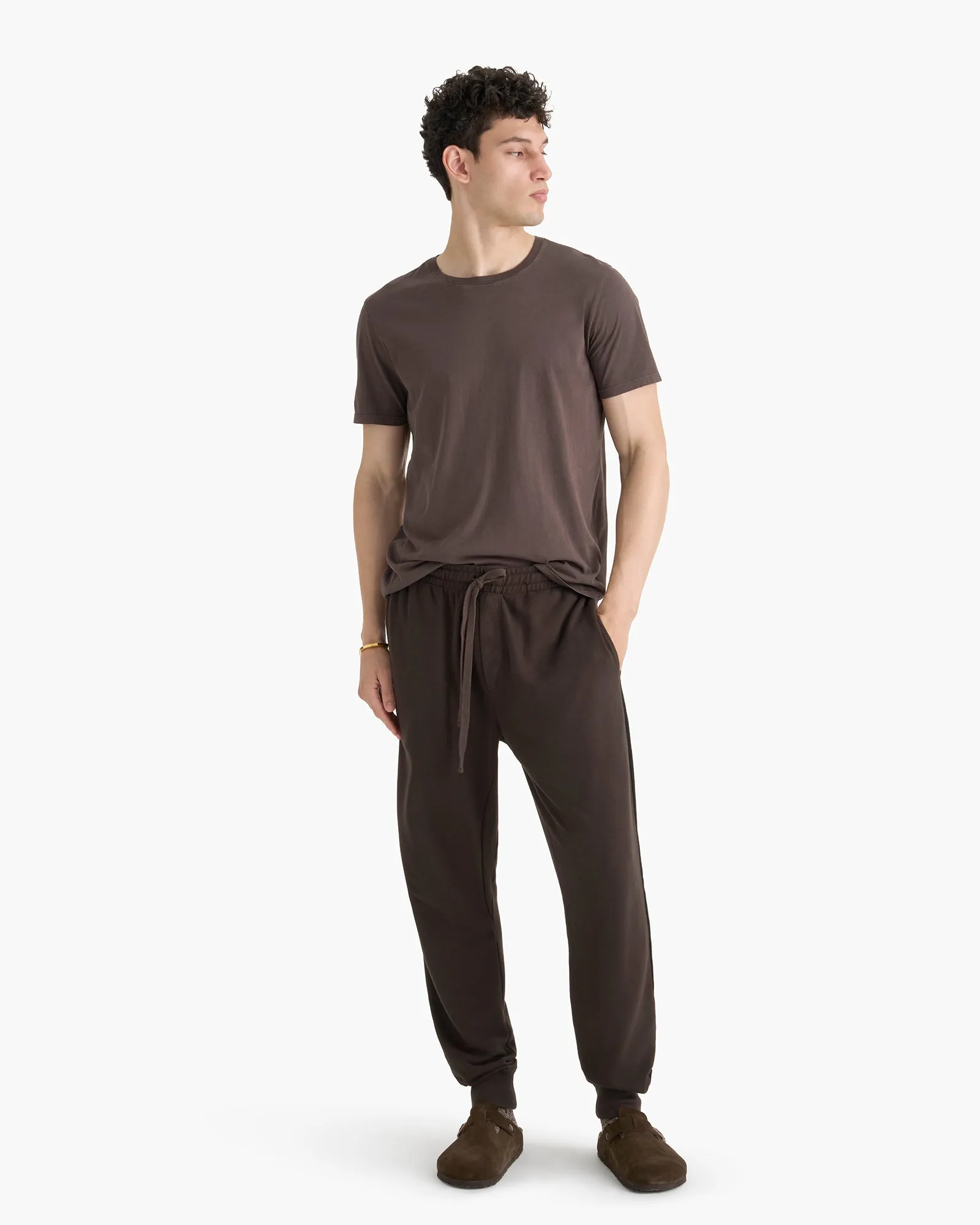 Classic Jersey Crew Neck Tee - Dark Chocolate Set In Sleeve