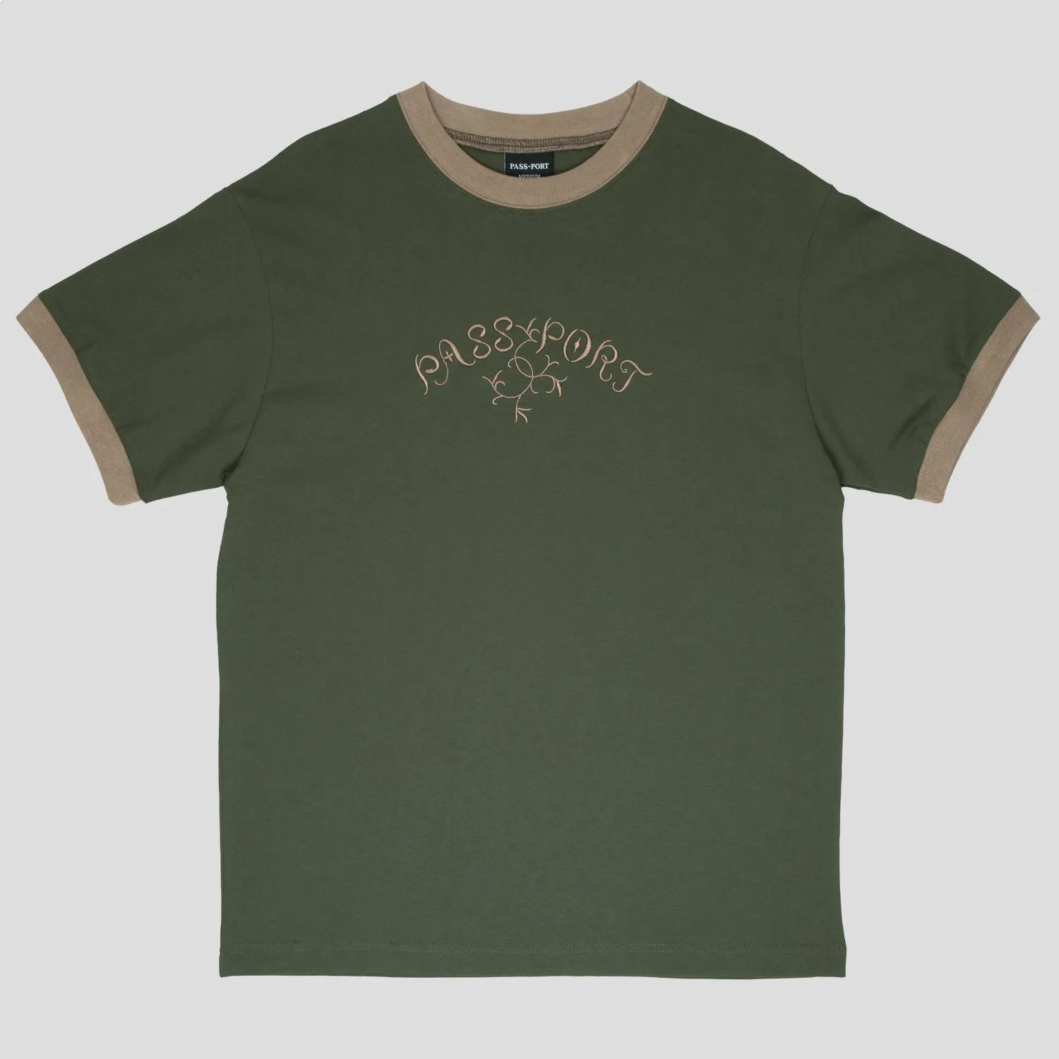 easygoing look Pass~Port Arthur Ringer Tee - Olive