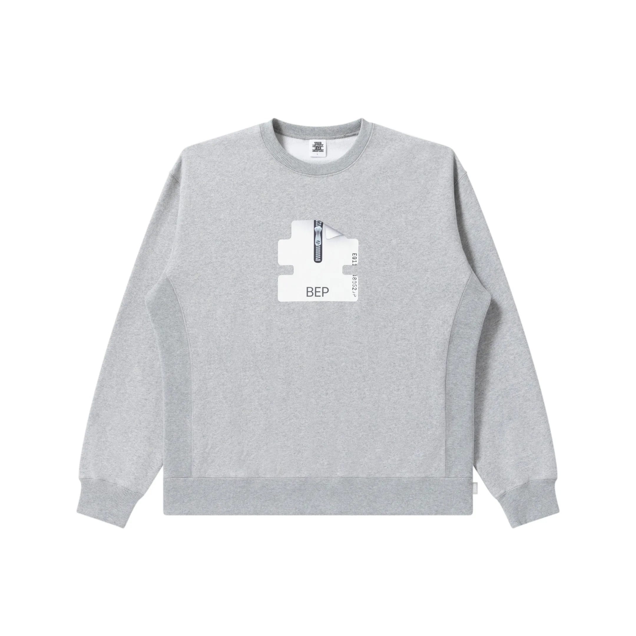 OG ZIP FILE CREW SWEAT HEATHER GRAY product duck cloth ruggedness
