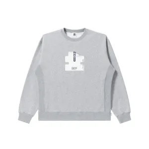 OG ZIP FILE CREW SWEAT HEATHER GRAY product brand name recognition Tall Fit