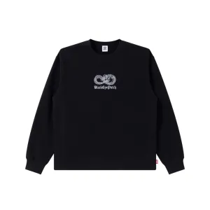 CHINATOWN STORE CREW SWEAT BLACK Travel Friendly