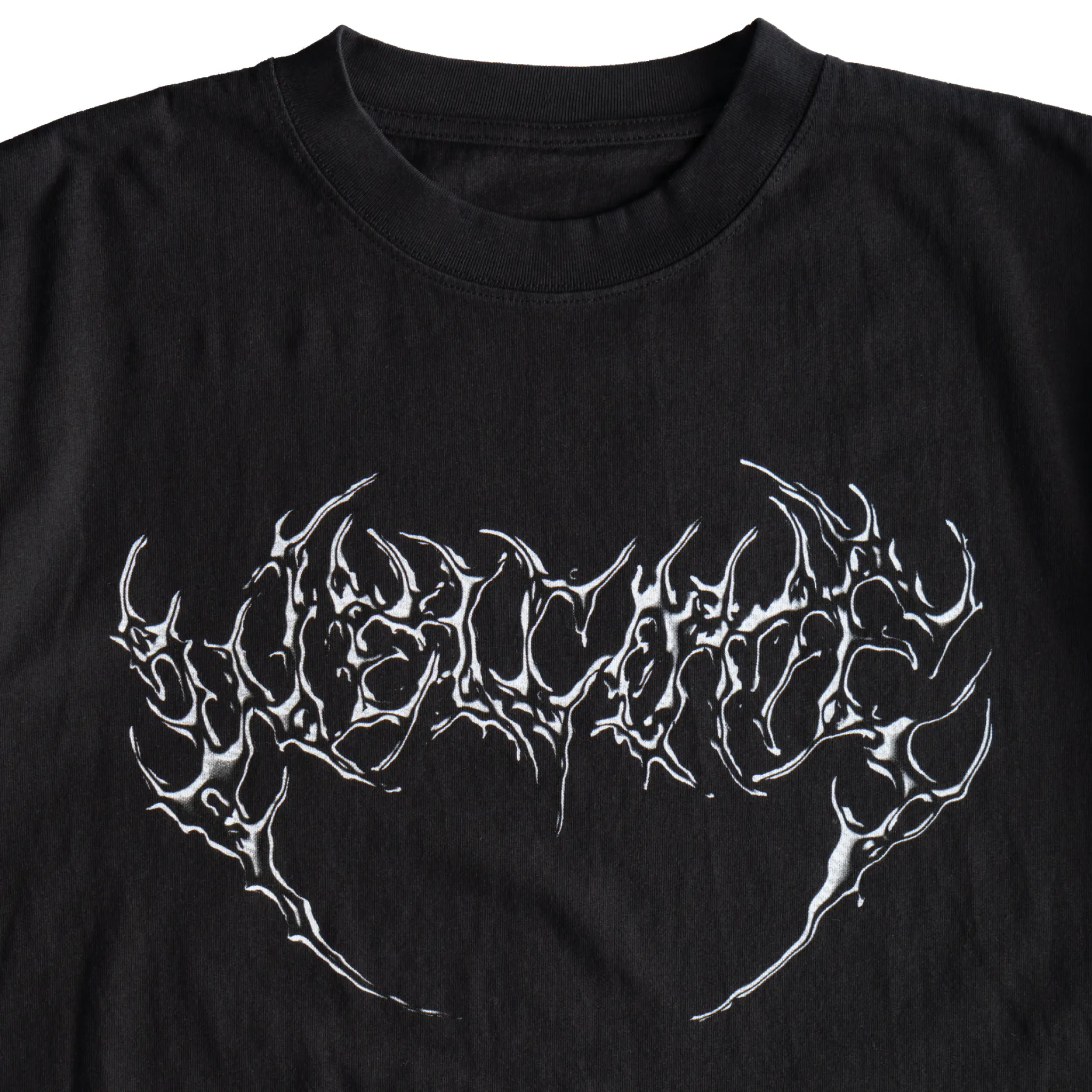 Chrome Fang Garment-Dyed Boxy Tee - Black Bright and Bold Cozy Wardrobe