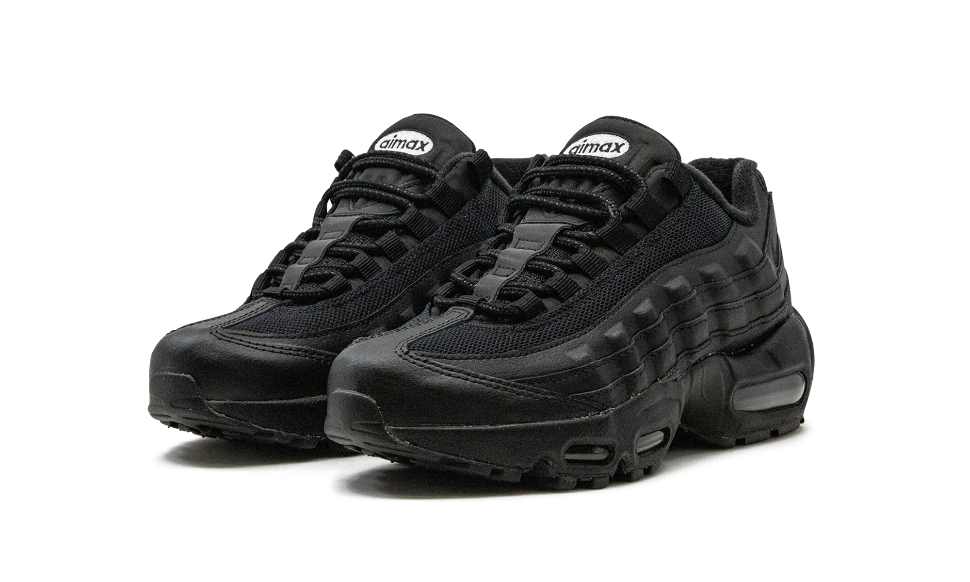 Air Max 95 Recraft GS "Triple Black" Lightweight EVA Material Suede Soft