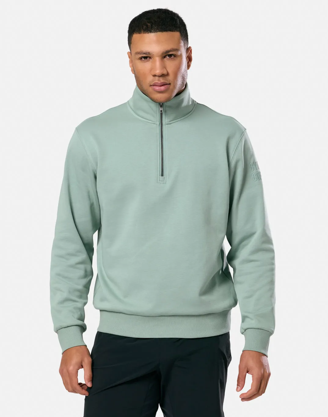 Fashion Statement Team Pride Clubhouse Half Zip in Summer Green