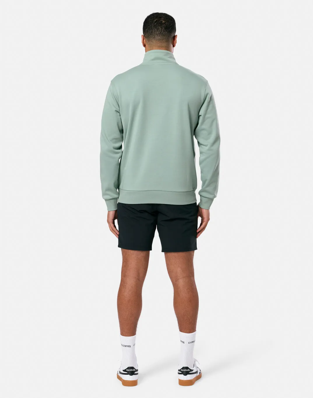 Comfy Essentials workout wear Clubhouse Half Zip in Summer Green