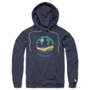glove accents Soft Layers MICHIGAN SHORELINE ALL SEASON HOODIE (UNISEX)