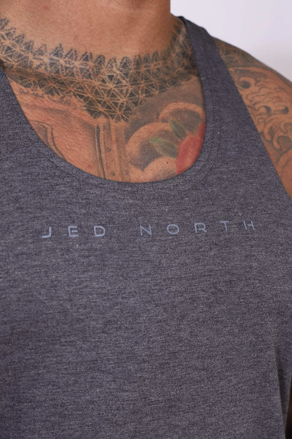 Light Fresh Classic Bodybuilding Racerback Stringer - Heather Gray