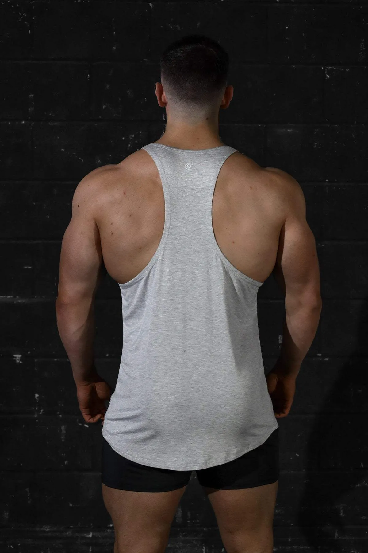 Classic Bodybuilding Racerback Stringer - Light Gray simple appearance