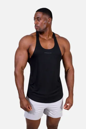Moisture Wicking Fabric Torsion Control System Classic Bodybuilding Racerback Stringer - Quote Black