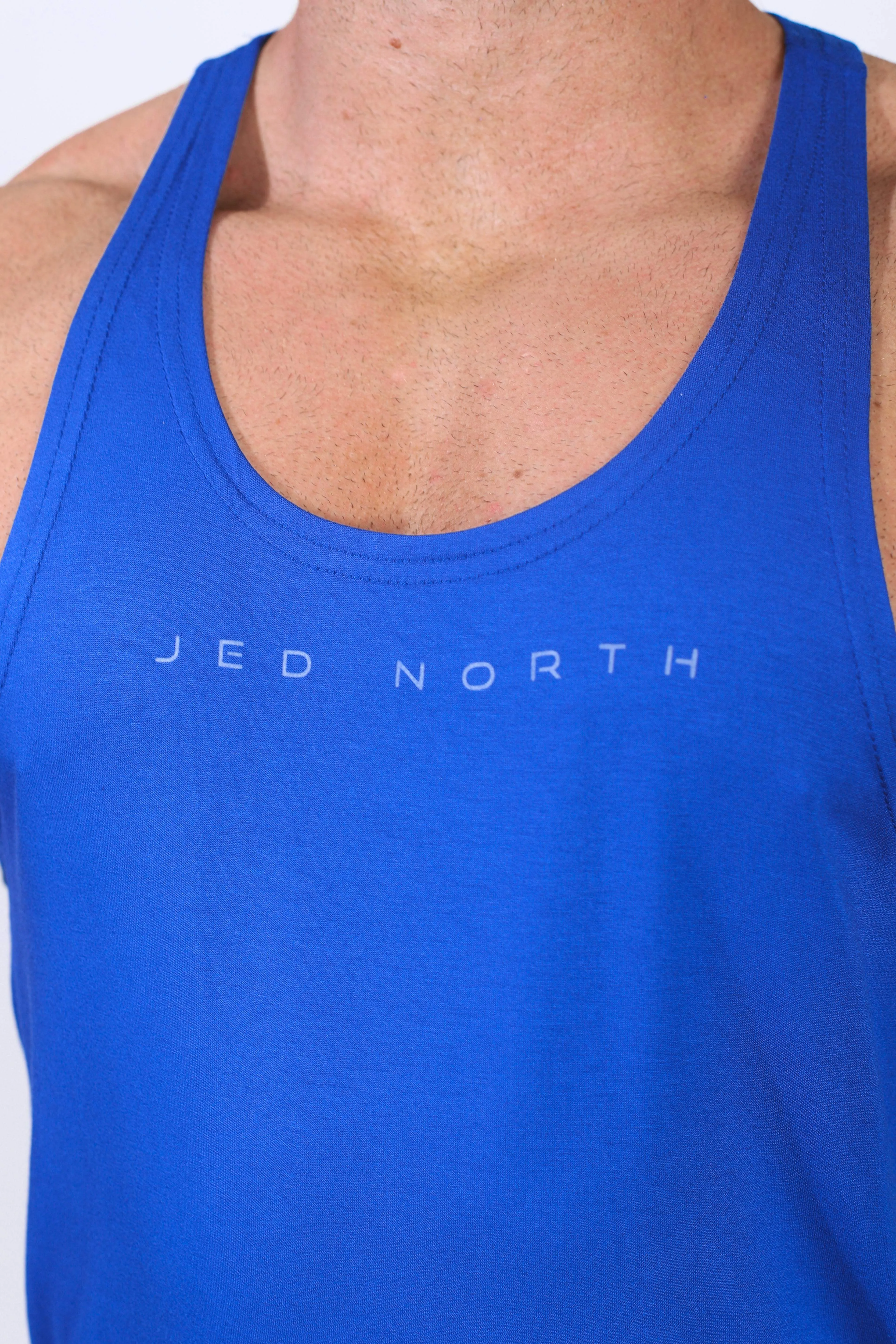 Classic Bodybuilding Racerback Stringer - Royal Blue High strength Cold Climate